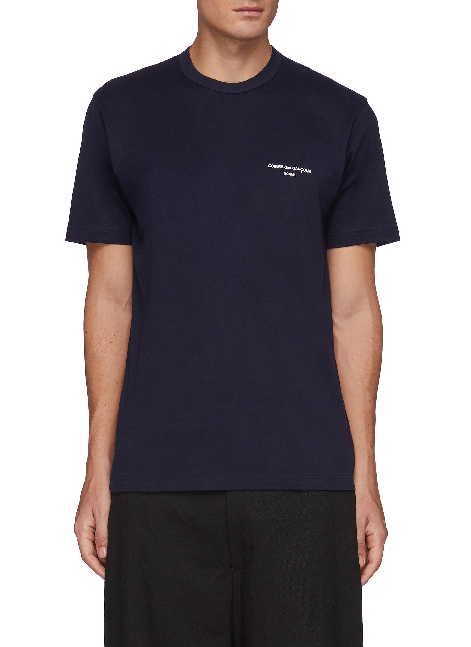Branding Appliqued Short Sleeved Crewneck Cotton T-Shirt
