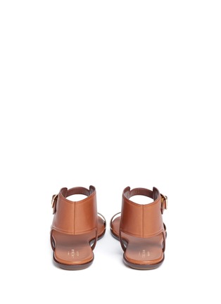 Back View - Click To Enlarge - COLE HAAN - 'Barra' snake embossed band leather sandals