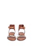 Front View - Click To Enlarge - COLE HAAN - 'Barra' snake embossed band leather sandals