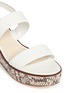 Detail View - Click To Enlarge - COLE HAAN - 'Cambon' snake print wedge leather slingback sandals
