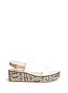 Main View - Click To Enlarge - COLE HAAN - 'Cambon' snake print wedge leather slingback sandals