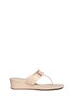 Main View - Click To Enlarge - COLE HAAN - "Tali Grand Bow' leather thong wedge sandals