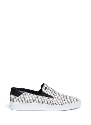 Main View - Click To Enlarge - COLE HAAN - 'Reiley' stripe print embossed leather skate slip-ons