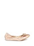 Main View - Click To Enlarge - COLE HAAN - 'Tali Bow Ballet' metallic leather flats