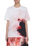 Main View - Click To Enlarge - ALEXANDER MCQUEEN - Anemone Print Oversized Cotton Crewneck T-Shirt