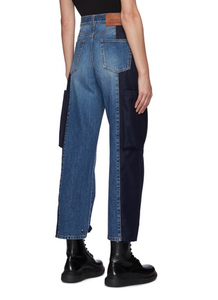 Back View - Click To Enlarge - ALEXANDER MCQUEEN - Military Hybrid Denim Pants