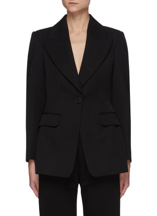 Main View - Click To Enlarge - ALEXANDER MCQUEEN - Lacing One Button Single Breast Blazer