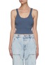 Main View - Click To Enlarge - T BY ALEXANDER WANG - Cotton Blend Ribbed Knit Tank Top