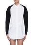 Main View - Click To Enlarge - T BY ALEXANDER WANG - Knit Shrug Attached Button Down Oxford Shirt