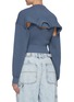 Back View - Click To Enlarge - T BY ALEXANDER WANG - Long Sleeved Cotton Blend Ribbed Knit Shrug