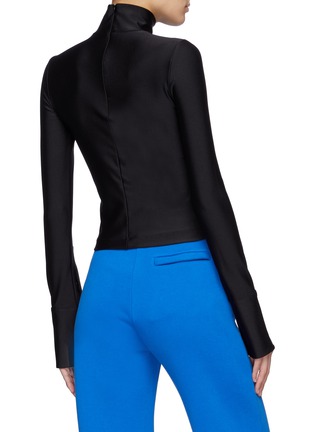 Back View - Click To Enlarge - T BY ALEXANDER WANG - Cuffed Sleeve Turtleneck Top