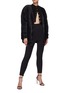 Figure View - Click To Enlarge - T BY ALEXANDER WANG - CHENILLE JACQUARD CROPPED CARDIGAN