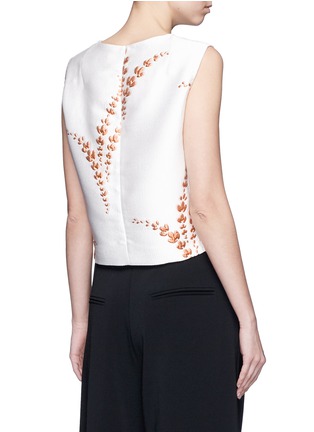 Back View - Click To Enlarge - DRIES VAN NOTEN - 'Caitlin' metallic floral jacquard sleeveless top