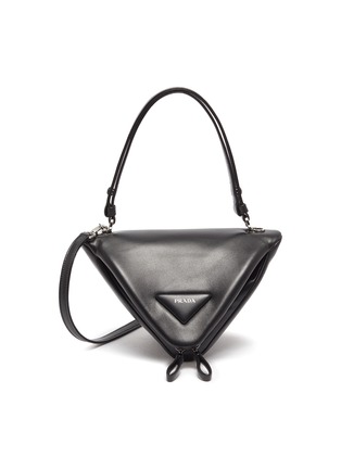 Main View - Click To Enlarge - PRADA - Triangular Padded Nappa Leather Crossbody Bag