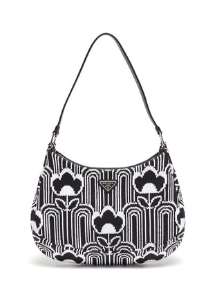 Main View - Click To Enlarge - PRADA - Cleo' Maglia Jacquard Knit Shoulder Bag