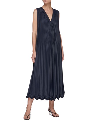 Figure View - Click To Enlarge - 3.1 PHILLIP LIM - Sleeveless V-neck Pleated Maxi Dress