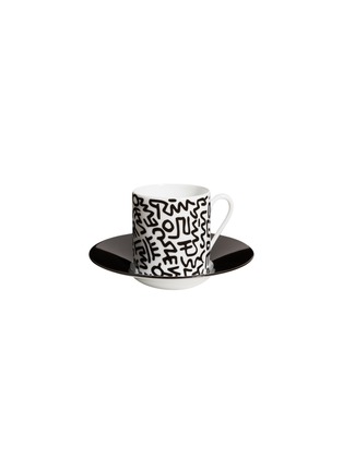 Main View - Click To Enlarge - LIGNE BLANCHE - Keith Haring 'Black Pattern' Porcelain Espresso Set