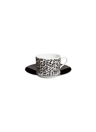 Main View - Click To Enlarge - LIGNE BLANCHE - Keith Haring 'Black Pattern' Porcelain Teacup Set