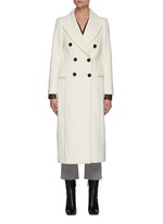 single breasted wool blend coat