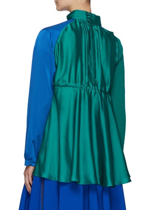 Back View - Click To Enlarge - SACAI - Knit Front Satin Back Pullover