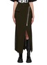 Main View - Click To Enlarge - SACAI - Asymmetrical Front Slit Zip Long Skirt