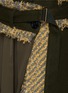  - SACAI - Canvas Tweed Patchwork Chiffon Wrap Maxi Skirt