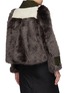 Back View - Click To Enlarge - SACAI - Pointed Faux Fur Sleeve Synthetic Shearling Zip Up Blouson