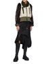 Figure View - Click To Enlarge - SACAI - Pointed Faux Fur Sleeve Synthetic Shearling Zip Up Blouson