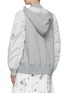 Back View - Click To Enlarge - SACAI - Sponge Sweat body Nylon Sleeves Mix Zip-up Jacket