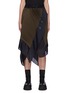 Main View - Click To Enlarge - SACAI - Wrap Effect Pleated Handkerchief Hem Drawstring Midi Skirt
