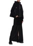 Figure View - Click To Enlarge - SACAI - Wool Overlay Appliqued Maxi Skirt