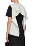 Back View - Click To Enlarge - SACAI - Frayed Trim Open Cape Back Canvas Tweed Vest