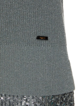  - AKRIS - Metallic Cashmere Crewneck Sweater