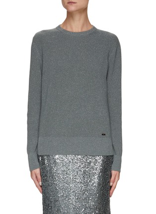 Main View - Click To Enlarge - AKRIS - Metallic Cashmere Crewneck Sweater