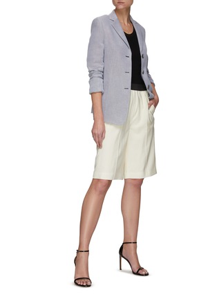 Figure View - Click To Enlarge - AKRIS - Fitted Single Breasted Weave Blazer