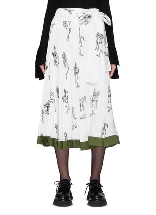 Main View - Click To Enlarge - 3.1 PHILLIP LIM - Hunting Print Pleated Skirt