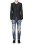 Figure View - Click To Enlarge - - - 'Gold 14' distressed jeans