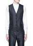 Detail View - Click To Enlarge - - - Zigzag jacquard wool-silk satin three-piece tuxedo suit
