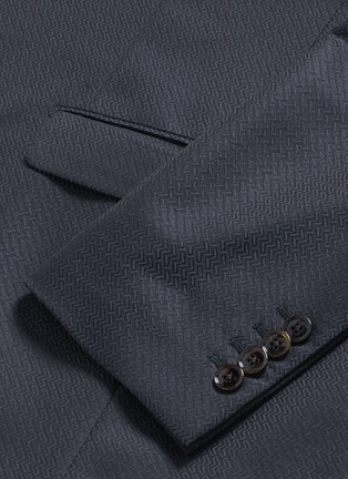  - - - Zigzag jacquard wool-silk satin three-piece tuxedo suit