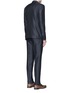 Back View - Click To Enlarge - - - Zigzag jacquard wool-silk satin three-piece tuxedo suit