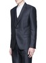 Front View - Click To Enlarge - - - Zigzag jacquard wool-silk satin three-piece tuxedo suit