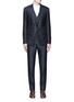 Main View - Click To Enlarge - - - Zigzag jacquard wool-silk satin three-piece tuxedo suit