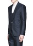 Front View - Click To Enlarge - - - Diamond jacquard wool-silk three piece tuxedo suit