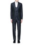 Main View - Click To Enlarge - - - Diamond jacquard wool-silk three piece tuxedo suit