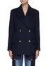 Main View - Click To Enlarge - ALEXANDER MCQUEEN - Double Breasted Lacing Detail Peacoat
