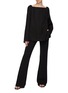 Figure View - Click To Enlarge - TOTEME - Square Neck Flared Sleeve Blouse