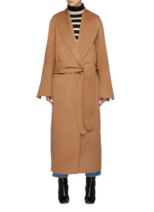 Main View - Click To Enlarge - TOTEME - Belted Oversize Lapel Wool Coat