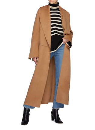 Figure View - Click To Enlarge - TOTEME - Belted Oversize Lapel Wool Coat