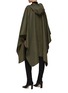 Back View - Click To Enlarge - TOTEME - Hooded Half Zip Poncho