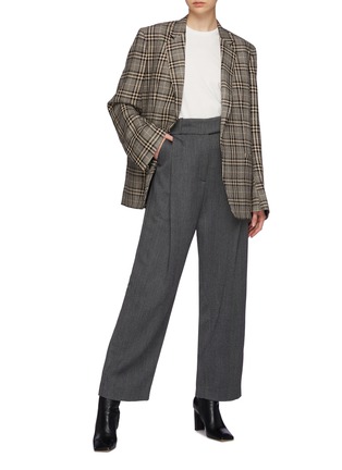 Figure View - Click To Enlarge - TOTEME - Single-breast Check Wool Blend Blazer